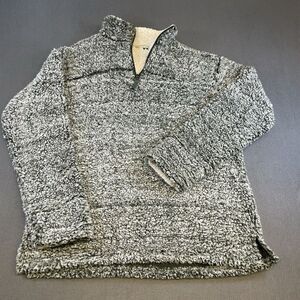 Oddy 1/4‎ Zip Pullover SZ:L Womens  Sherpa Jacket Sweater Cozy Soft rustic